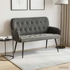 Dvivietė sofa su metalinėmis kojelėmis 2 vietos Tamsiai pilka