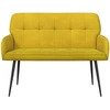 Dvivietė sofa su metalinėmis kojelėmis 2 vietos Geltona Aksomas
