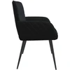 Dvivietė sofa su metalinėmis kojelėmis 2 vietos Juoda Aksomas