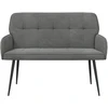 Dvivietė sofa su metalinėmis kojelėmis 2 vietos Tamsiai pilka
