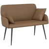 Dvivietė sofa su metalinėmis kojelėmis 2 vietos Kapučino