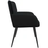 Dvivietė sofa su metalinėmis kojelėmis 2 vietos Juoda Aksomas