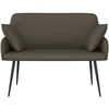 Dvivietė sofa su metalinėmis kojelėmis 2 vietos Pilka