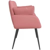 Dvivietė sofa su metalinėmis kojelėmis 2 vietos Rožinė