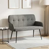 Dvivietė sofa su metalinėmis kojelėmis 2 vietos Tamsiai pilka