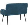 Dvivietė sofa su metalinėmis kojelėmis 2 vietos Mėlyna Aksomas