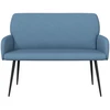 Dvivietė sofa su metalinėmis kojelėmis 2 vietos Mėlyna