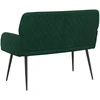 Dvivietė sofa su metalinėmis kojelėmis 2 vietos Tamsiai žalia