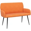 Dvivietė sofa su metalinėmis kojelėmis 2 vietos Oranžinė