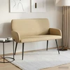 Dvivietė sofa su metalinėmis kojelėmis 2 vietos Pilkai žalia