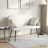 Dvivietė sofa su metalinėmis kojelėmis 2 vietos Balta