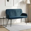 Dvivietė sofa su metalinėmis kojelėmis 2 vietos Mėlyna Aksomas