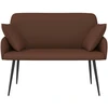 Dvivietė sofa su metalinėmis kojelėmis 2 vietos Ruda