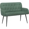 Dvivietė sofa su metalinėmis kojelėmis 2 vietos Jūrinė žalia