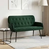 Dvivietė sofa su metalinėmis kojelėmis 2 vietos Tamsiai žalia