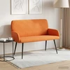 Dvivietė sofa su metalinėmis kojelėmis 2 vietos Oranžinė