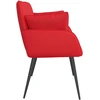 Dvivietė sofa su metalinėmis kojelėmis 2 vietos Raudona