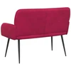 Dvivietė sofa su metalinėmis kojelėmis 2 vietos Vyno raudona