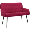 Dvivietė sofa su metalinėmis kojelėmis 2 vietos Vyno raudona