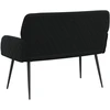 Dvivietė sofa su metalinėmis kojelėmis 2 vietos Juoda Aksomas
