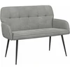 Dvivietė sofa su metalinėmis kojelėmis 2 vietos Šviesiai pilka