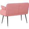 Dvivietė sofa su metalinėmis kojelėmis 2 vietos Rožinė
