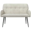 Dvivietė sofa su metalinėmis kojelėmis 2 vietos Kreminė Aksomas