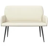 Dvivietė sofa su metalinėmis kojelėmis 2 vietos Kreminė