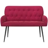 Dvivietė sofa su metalinėmis kojelėmis 2 vietos Vyno raudona
