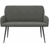 Dvivietė sofa su metalinėmis kojelėmis 2 vietos Tamsiai pilka