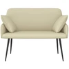 Dvivietė sofa su metalinėmis kojelėmis 2 vietos Kreminė