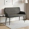 Dvivietė sofa su metalinėmis kojelėmis 2 vietos Tamsiai pilka