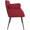 Dvivietė sofa su metalinėmis kojelėmis 2 vietos Vyno raudona