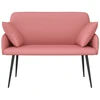 Dvivietė sofa su metalinėmis kojelėmis 2 vietos Rožinė
