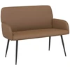 Dvivietė sofa su metalinėmis kojelėmis 2 vietos Kapučino