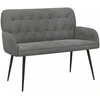 Dvivietė sofa su metalinėmis kojelėmis 2 vietos Tamsiai pilka