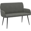 Dvivietė sofa su metalinėmis kojelėmis 2 vietos Tamsiai pilka