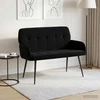 Dvivietė sofa su metalinėmis kojelėmis 2 vietos Juoda Aksomas