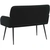 Dvivietė sofa su metalinėmis kojelėmis 2 vietos Juoda Aksomas