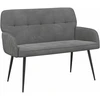 Dvivietė sofa su metalinėmis kojelėmis 2 vietos Tamsiai pilka