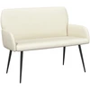 Dvivietė sofa su metalinėmis kojelėmis 2 vietos Kreminė