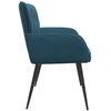 Dvivietė sofa su metalinėmis kojelėmis 2 vietos Mėlyna Aksomas