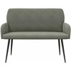 Dvivietė sofa su metalinėmis kojelėmis 2 vietos Šviesiai pilka