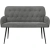 Dvivietė sofa su metalinėmis kojelėmis 2 vietos Tamsiai pilka