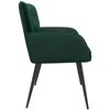 Dvivietė sofa su metalinėmis kojelėmis 2 vietos Tamsiai žalia