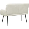 Dvivietė sofa su metalinėmis kojelėmis 2 vietos Kreminė Aksomas