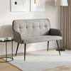 Dvivietė sofa su metalinėmis kojelėmis 2 vietos Šviesiai pilka