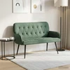 Dvivietė sofa su metalinėmis kojelėmis 2 vietos Jūrinė žalia