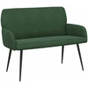 Dvivietė sofa su metalinėmis kojelėmis 2 vietos Tamsiai žalia