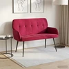 Dvivietė sofa su metalinėmis kojelėmis 2 vietos Vyno raudona